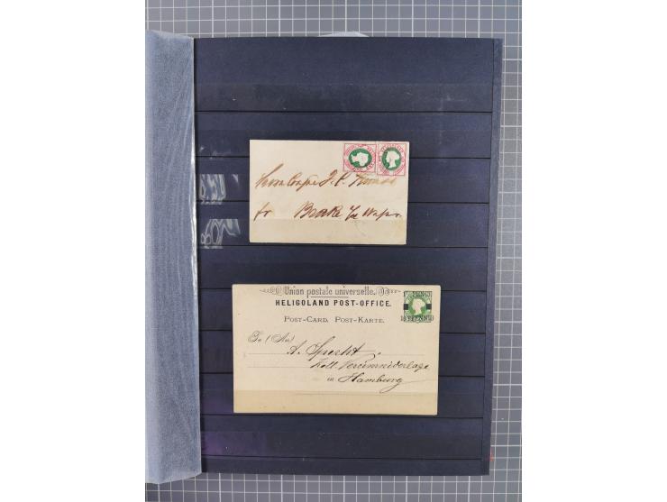 1876/90, Partie von über 40 Belegen, mit Einzel-, Mehrfach- und Mischfrankaturen, dabei einige Ansichtskarten, ungebrauchte K