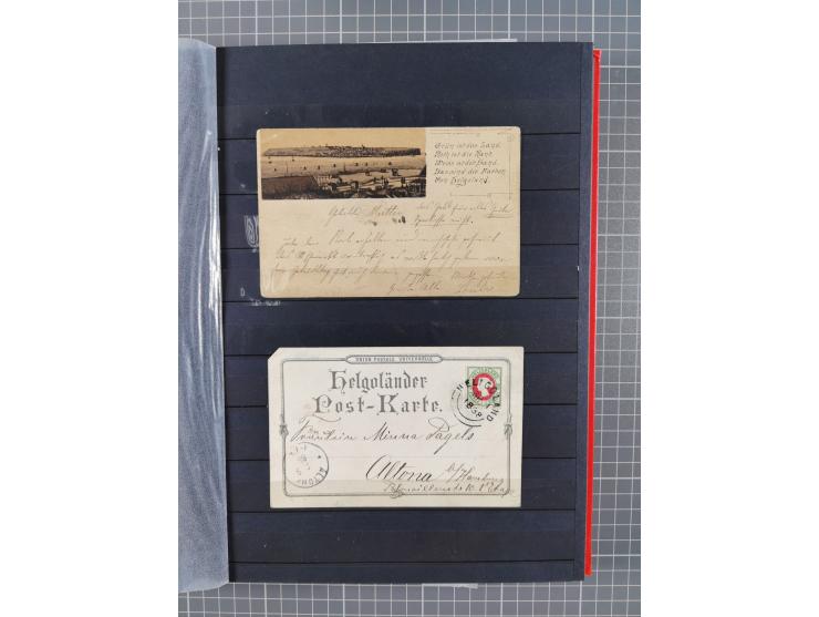 1876/90, Partie von über 40 Belegen, mit Einzel-, Mehrfach- und Mischfrankaturen, dabei einige Ansichtskarten, ungebrauchte K