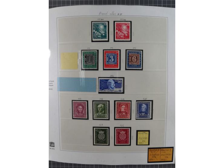 1949/1968, postfrische und gestempelte Sammlung im Ringbinder, parallel in beiden Erhaltungen geführt, Posthorn-Satz postfris