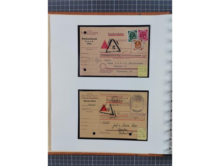 1949/1968, postfrische und gestempelte Sammlung im Ringbinder, parallel in beiden Erhaltungen geführt, Posthorn-Satz postfris