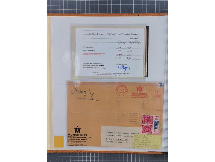 1949/1968, postfrische und gestempelte Sammlung im Ringbinder, parallel in beiden Erhaltungen geführt, Posthorn-Satz postfris