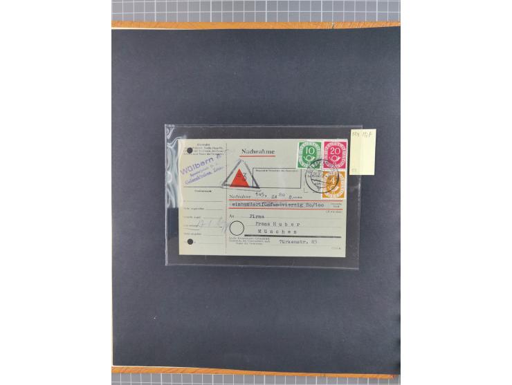 1949/1968, postfrische und gestempelte Sammlung im Ringbinder, parallel in beiden Erhaltungen geführt, Posthorn-Satz postfris
