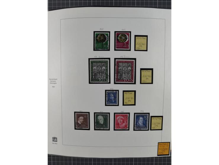 1949/1968, postfrische und gestempelte Sammlung im Ringbinder, parallel in beiden Erhaltungen geführt, Posthorn-Satz postfris