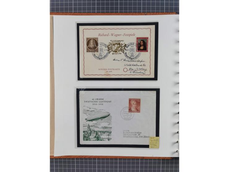 1949/1968, postfrische und gestempelte Sammlung im Ringbinder, parallel in beiden Erhaltungen geführt, Posthorn-Satz postfris