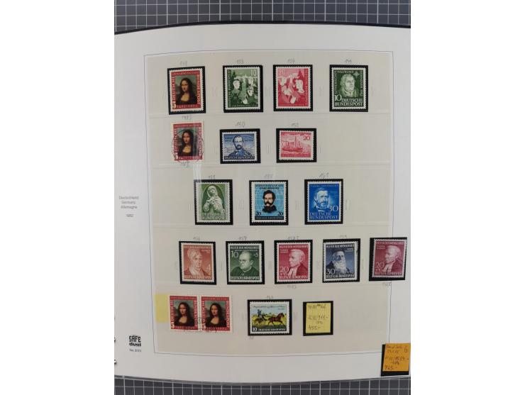 1949/1968, postfrische und gestempelte Sammlung im Ringbinder, parallel in beiden Erhaltungen geführt, Posthorn-Satz postfris