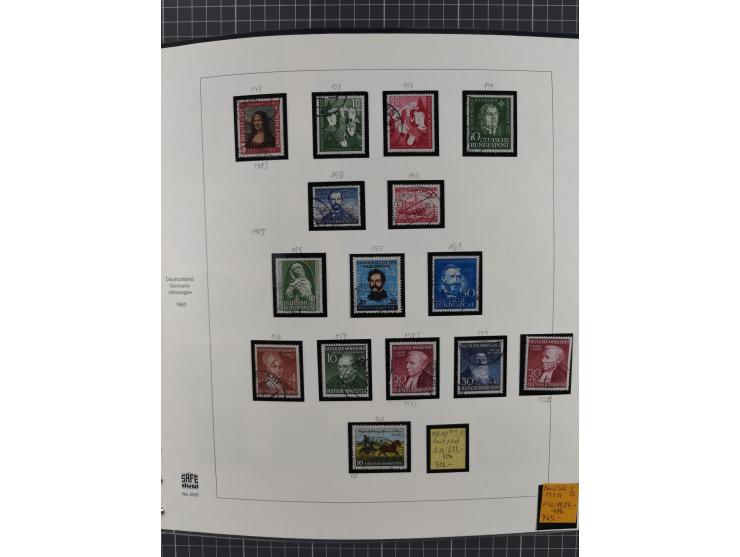 1949/1968, postfrische und gestempelte Sammlung im Ringbinder, parallel in beiden Erhaltungen geführt, Posthorn-Satz postfris