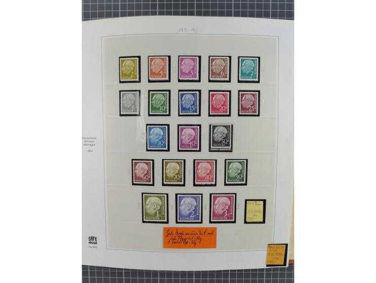 1949/1968, postfrische und gestempelte Sammlung im Ringbinder, parallel in beiden Erhaltungen geführt, Posthorn-Satz postfris