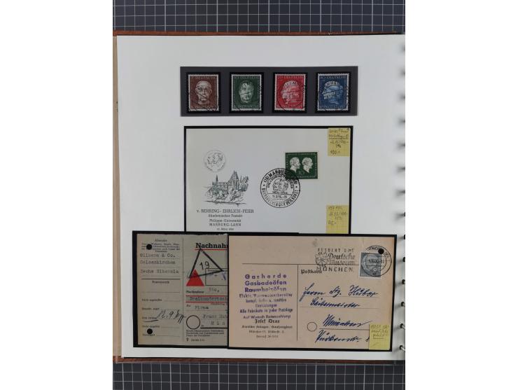 1949/1968, postfrische und gestempelte Sammlung im Ringbinder, parallel in beiden Erhaltungen geführt, Posthorn-Satz postfris