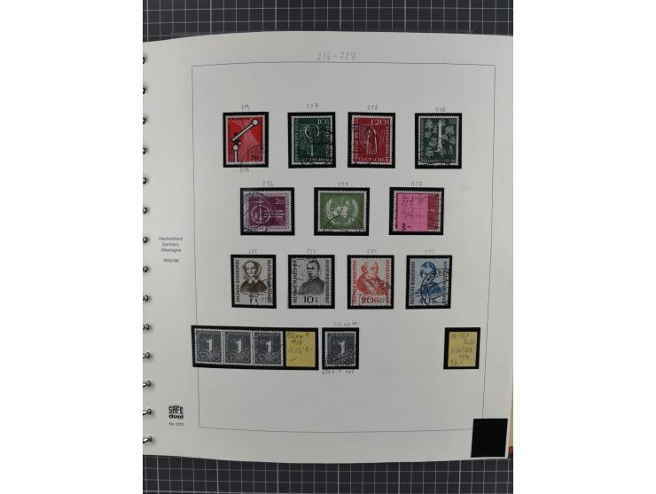 1949/1968, postfrische und gestempelte Sammlung im Ringbinder, parallel in beiden Erhaltungen geführt, Posthorn-Satz postfris