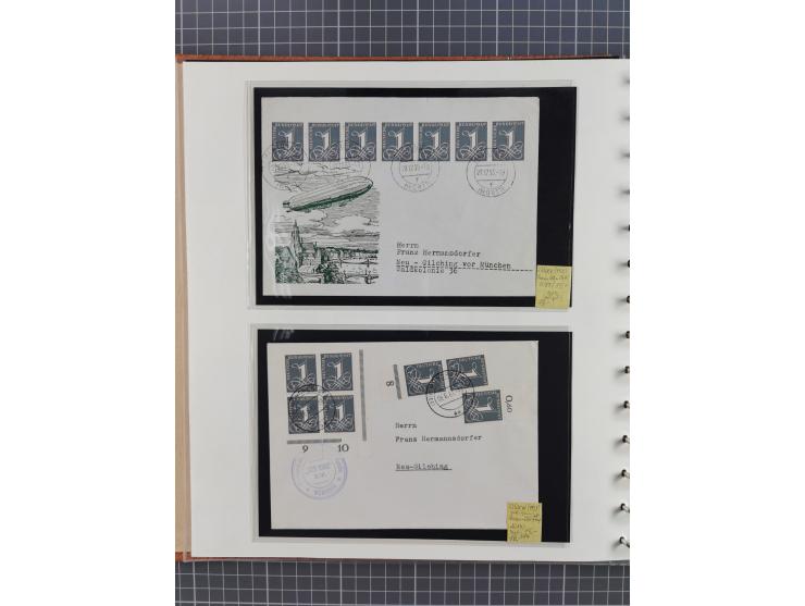 1949/1968, postfrische und gestempelte Sammlung im Ringbinder, parallel in beiden Erhaltungen geführt, Posthorn-Satz postfris