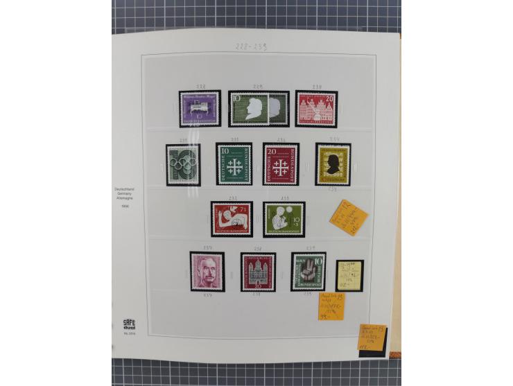 1949/1968, postfrische und gestempelte Sammlung im Ringbinder, parallel in beiden Erhaltungen geführt, Posthorn-Satz postfris