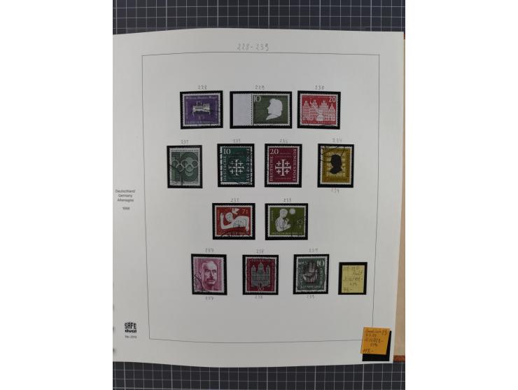 1949/1968, postfrische und gestempelte Sammlung im Ringbinder, parallel in beiden Erhaltungen geführt, Posthorn-Satz postfris