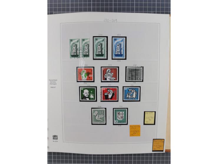 1949/1968, postfrische und gestempelte Sammlung im Ringbinder, parallel in beiden Erhaltungen geführt, Posthorn-Satz postfris