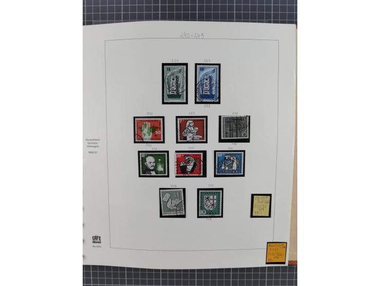 1949/1968, postfrische und gestempelte Sammlung im Ringbinder, parallel in beiden Erhaltungen geführt, Posthorn-Satz postfris