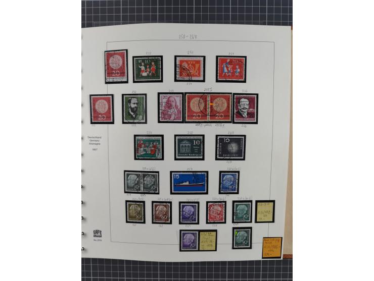 1949/1968, postfrische und gestempelte Sammlung im Ringbinder, parallel in beiden Erhaltungen geführt, Posthorn-Satz postfris