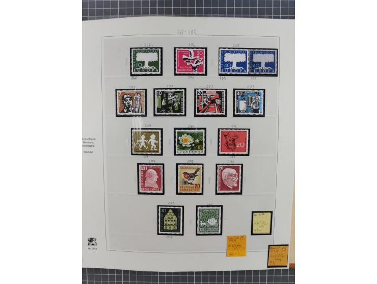 1949/1968, postfrische und gestempelte Sammlung im Ringbinder, parallel in beiden Erhaltungen geführt, Posthorn-Satz postfris