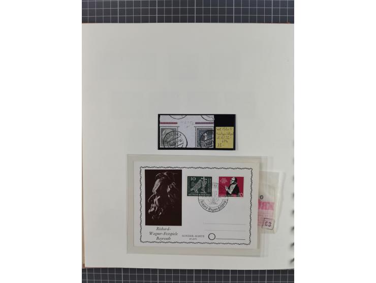 1949/1968, postfrische und gestempelte Sammlung im Ringbinder, parallel in beiden Erhaltungen geführt, Posthorn-Satz postfris