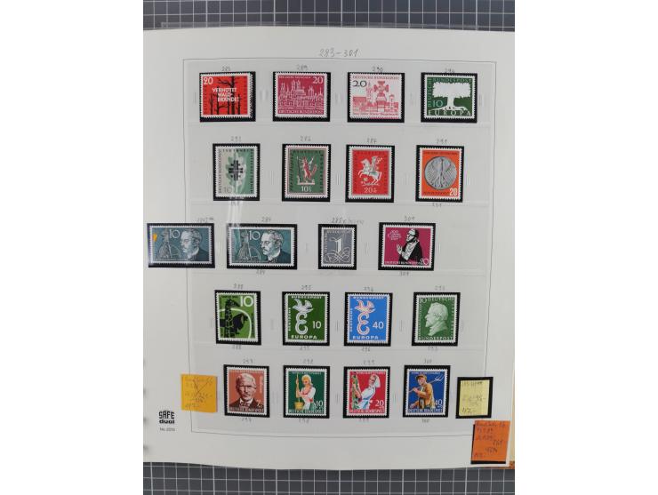 1949/1968, postfrische und gestempelte Sammlung im Ringbinder, parallel in beiden Erhaltungen geführt, Posthorn-Satz postfris