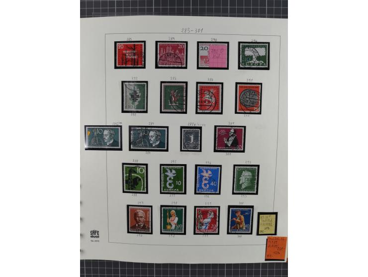 1949/1968, postfrische und gestempelte Sammlung im Ringbinder, parallel in beiden Erhaltungen geführt, Posthorn-Satz postfris