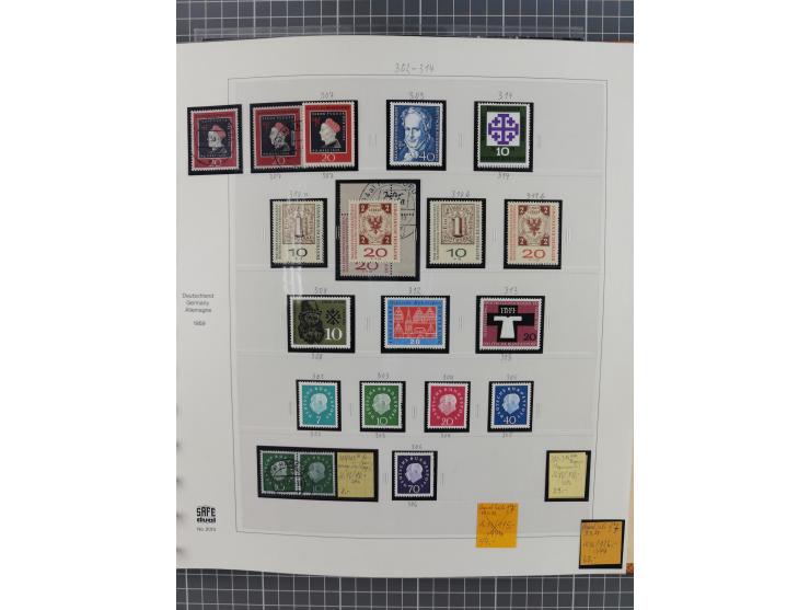 1949/1968, postfrische und gestempelte Sammlung im Ringbinder, parallel in beiden Erhaltungen geführt, Posthorn-Satz postfris