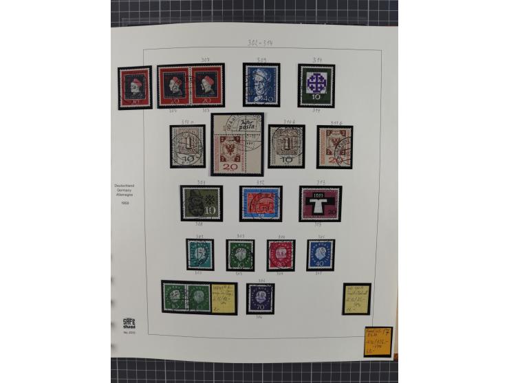 1949/1968, postfrische und gestempelte Sammlung im Ringbinder, parallel in beiden Erhaltungen geführt, Posthorn-Satz postfris