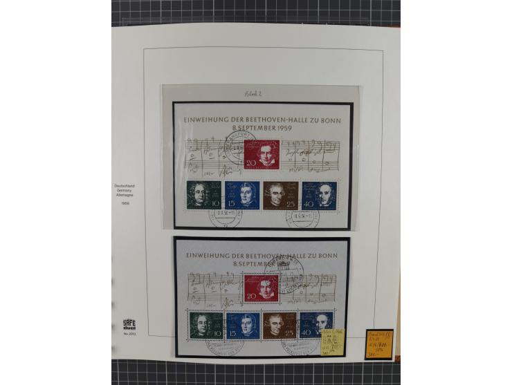 1949/1968, postfrische und gestempelte Sammlung im Ringbinder, parallel in beiden Erhaltungen geführt, Posthorn-Satz postfris