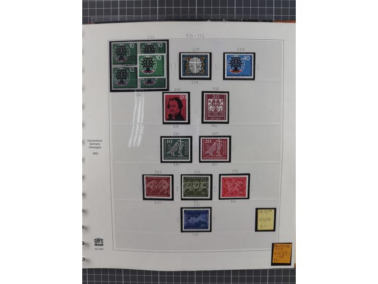 1949/1968, postfrische und gestempelte Sammlung im Ringbinder, parallel in beiden Erhaltungen geführt, Posthorn-Satz postfris