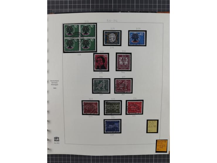 1949/1968, postfrische und gestempelte Sammlung im Ringbinder, parallel in beiden Erhaltungen geführt, Posthorn-Satz postfris