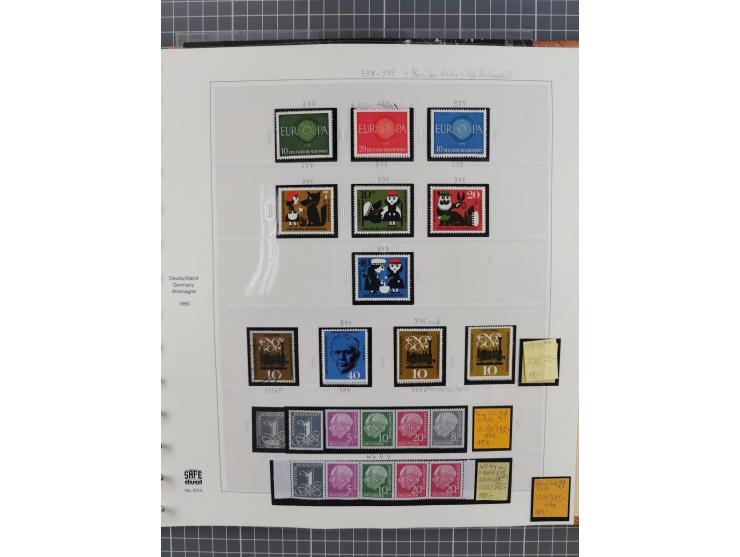 1949/1968, postfrische und gestempelte Sammlung im Ringbinder, parallel in beiden Erhaltungen geführt, Posthorn-Satz postfris