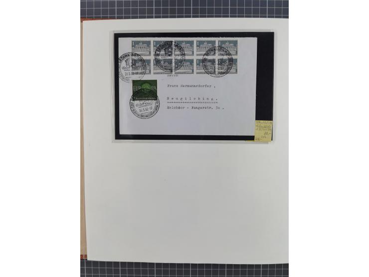 1949/1968, postfrische und gestempelte Sammlung im Ringbinder, parallel in beiden Erhaltungen geführt, Posthorn-Satz postfris