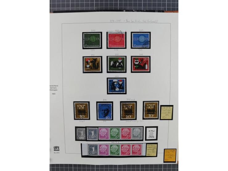 1949/1968, postfrische und gestempelte Sammlung im Ringbinder, parallel in beiden Erhaltungen geführt, Posthorn-Satz postfris