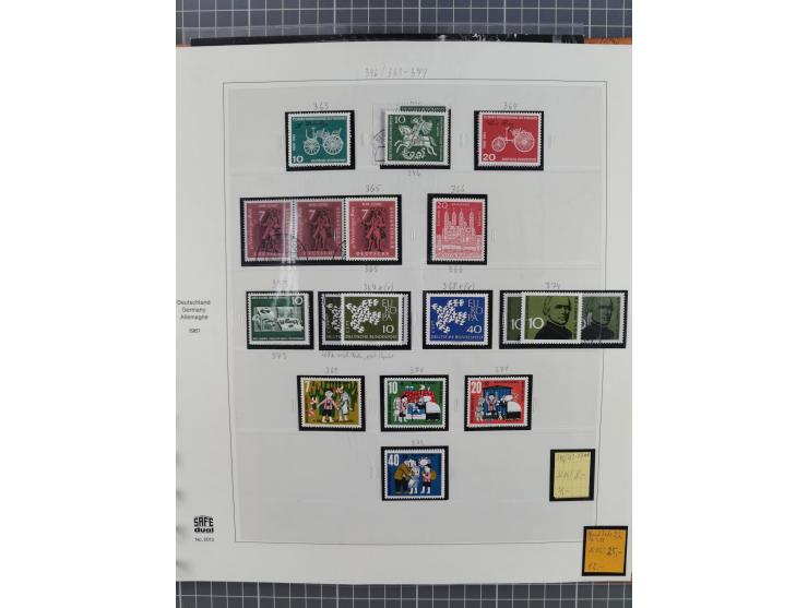 1949/1968, postfrische und gestempelte Sammlung im Ringbinder, parallel in beiden Erhaltungen geführt, Posthorn-Satz postfris