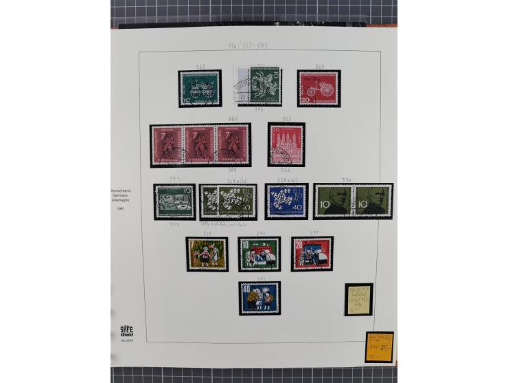 1949/1968, postfrische und gestempelte Sammlung im Ringbinder, parallel in beiden Erhaltungen geführt, Posthorn-Satz postfris