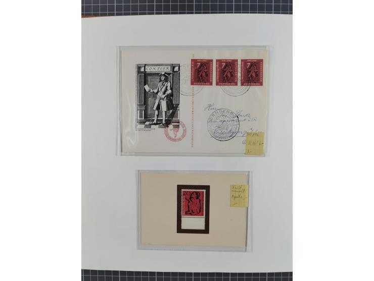 1949/1968, postfrische und gestempelte Sammlung im Ringbinder, parallel in beiden Erhaltungen geführt, Posthorn-Satz postfris