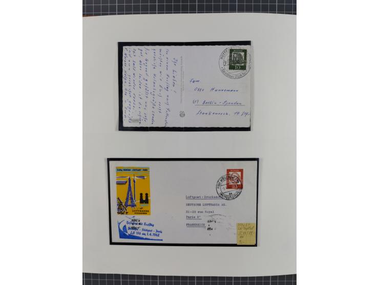 1949/1968, postfrische und gestempelte Sammlung im Ringbinder, parallel in beiden Erhaltungen geführt, Posthorn-Satz postfris