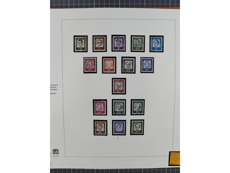 1949/1968, postfrische und gestempelte Sammlung im Ringbinder, parallel in beiden Erhaltungen geführt, Posthorn-Satz postfris