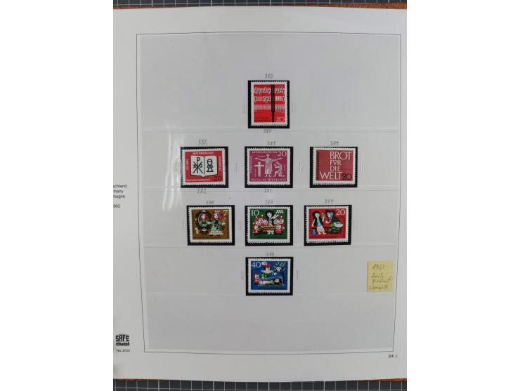 1949/1968, postfrische und gestempelte Sammlung im Ringbinder, parallel in beiden Erhaltungen geführt, Posthorn-Satz postfris