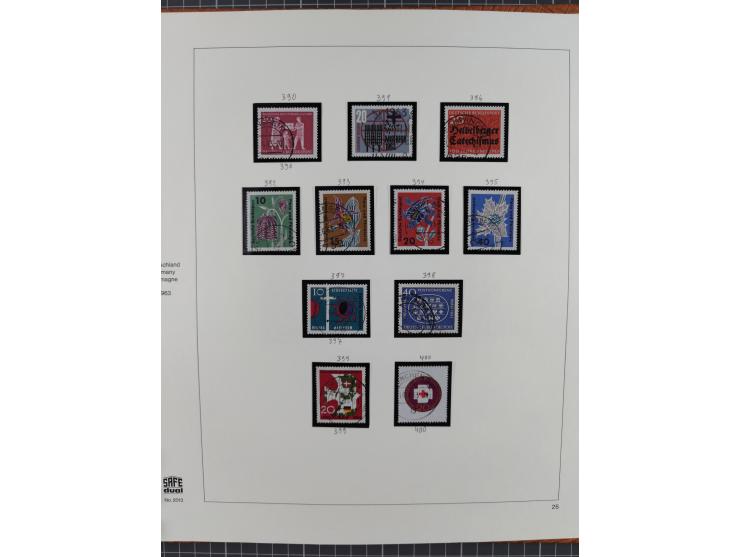 1949/1968, postfrische und gestempelte Sammlung im Ringbinder, parallel in beiden Erhaltungen geführt, Posthorn-Satz postfris