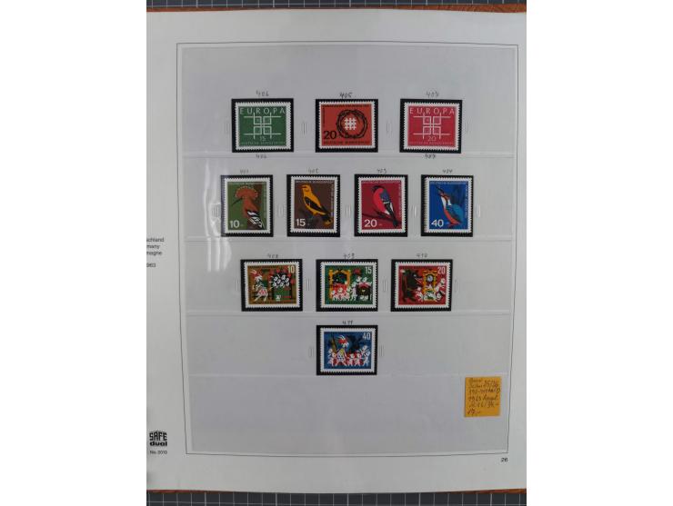 1949/1968, postfrische und gestempelte Sammlung im Ringbinder, parallel in beiden Erhaltungen geführt, Posthorn-Satz postfris