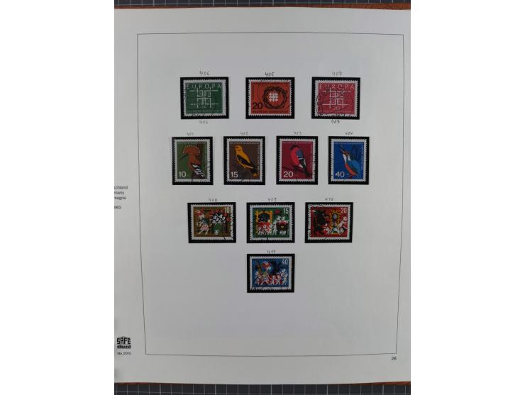 1949/1968, postfrische und gestempelte Sammlung im Ringbinder, parallel in beiden Erhaltungen geführt, Posthorn-Satz postfris