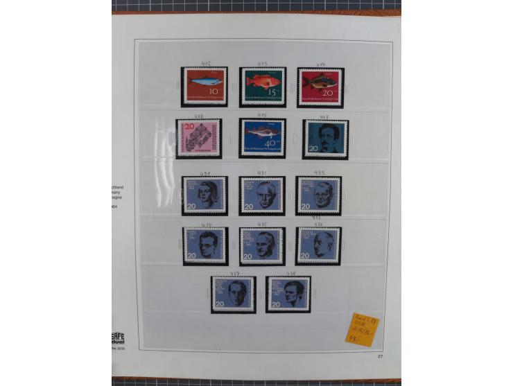 1949/1968, postfrische und gestempelte Sammlung im Ringbinder, parallel in beiden Erhaltungen geführt, Posthorn-Satz postfris