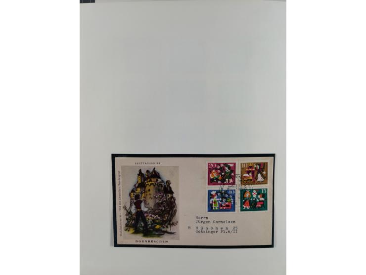 1949/1968, postfrische und gestempelte Sammlung im Ringbinder, parallel in beiden Erhaltungen geführt, Posthorn-Satz postfris