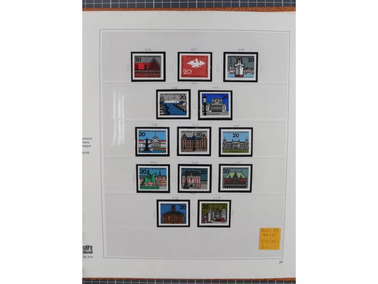 1949/1968, postfrische und gestempelte Sammlung im Ringbinder, parallel in beiden Erhaltungen geführt, Posthorn-Satz postfris