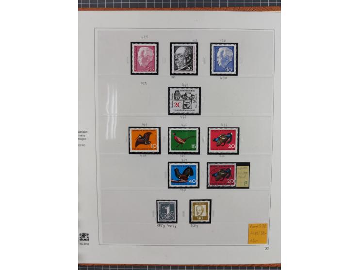 1949/1968, postfrische und gestempelte Sammlung im Ringbinder, parallel in beiden Erhaltungen geführt, Posthorn-Satz postfris