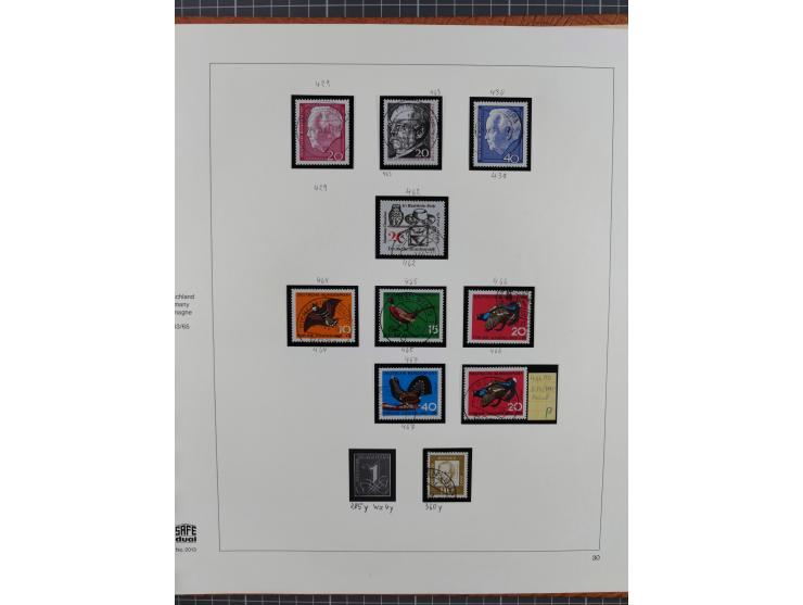 1949/1968, postfrische und gestempelte Sammlung im Ringbinder, parallel in beiden Erhaltungen geführt, Posthorn-Satz postfris