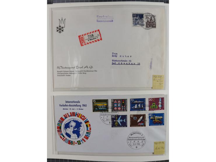 1949/1968, postfrische und gestempelte Sammlung im Ringbinder, parallel in beiden Erhaltungen geführt, Posthorn-Satz postfris