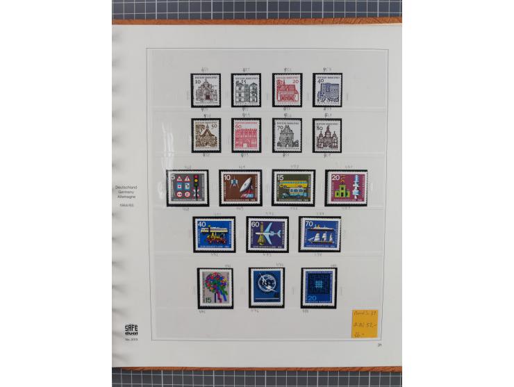 1949/1968, postfrische und gestempelte Sammlung im Ringbinder, parallel in beiden Erhaltungen geführt, Posthorn-Satz postfris