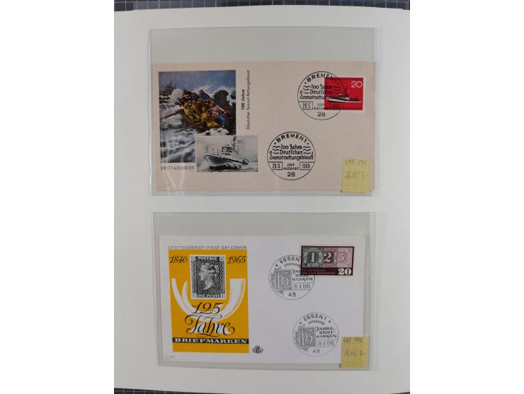 1949/1968, postfrische und gestempelte Sammlung im Ringbinder, parallel in beiden Erhaltungen geführt, Posthorn-Satz postfris