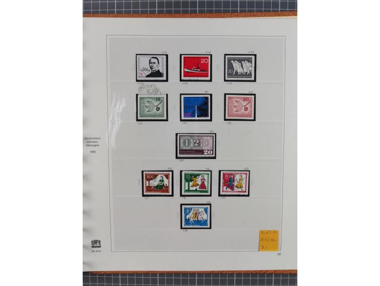 1949/1968, postfrische und gestempelte Sammlung im Ringbinder, parallel in beiden Erhaltungen geführt, Posthorn-Satz postfris