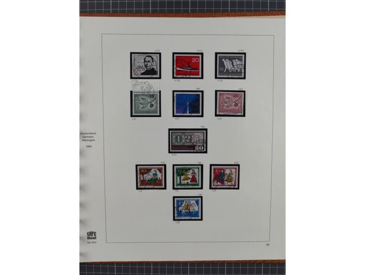 1949/1968, postfrische und gestempelte Sammlung im Ringbinder, parallel in beiden Erhaltungen geführt, Posthorn-Satz postfris